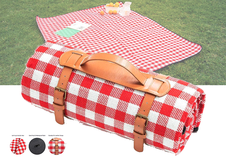 Deal Donkey - Xl Picknickkleed - Waterproof - 200X200cm - Met Sluiting - Rood Deal Donkey - Xl Picknickkleed - Waterproof - 200X200cm - Met Sluiting - Rood