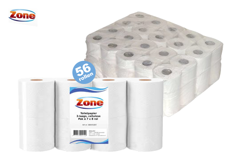 Deal Donkey - Zone Toiletpapier - 56 Rollen - 3 Laags Wc Papier Deal Donkey - Zone Toiletpapier - 56 Rollen - 3 Laags Wc Papier