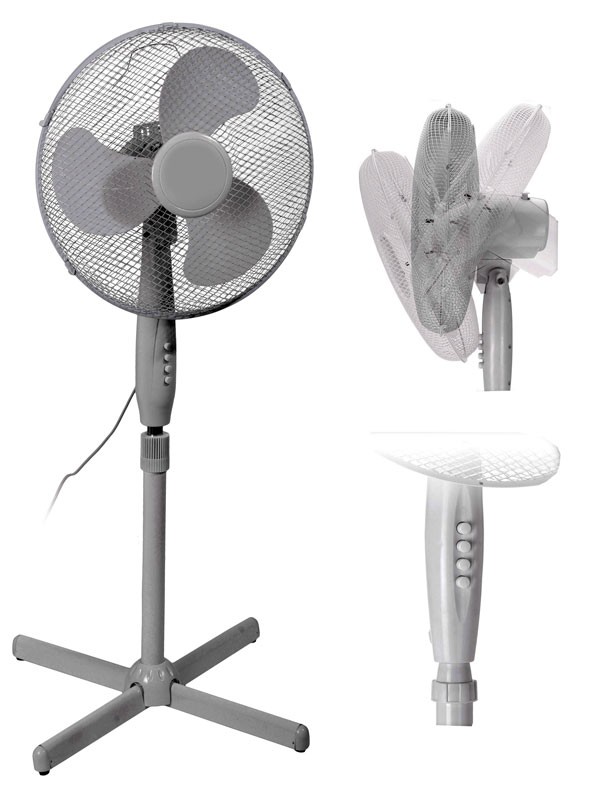 Doebie - 16 inch staande ventilator met 3 snelheden en gratis verzenden