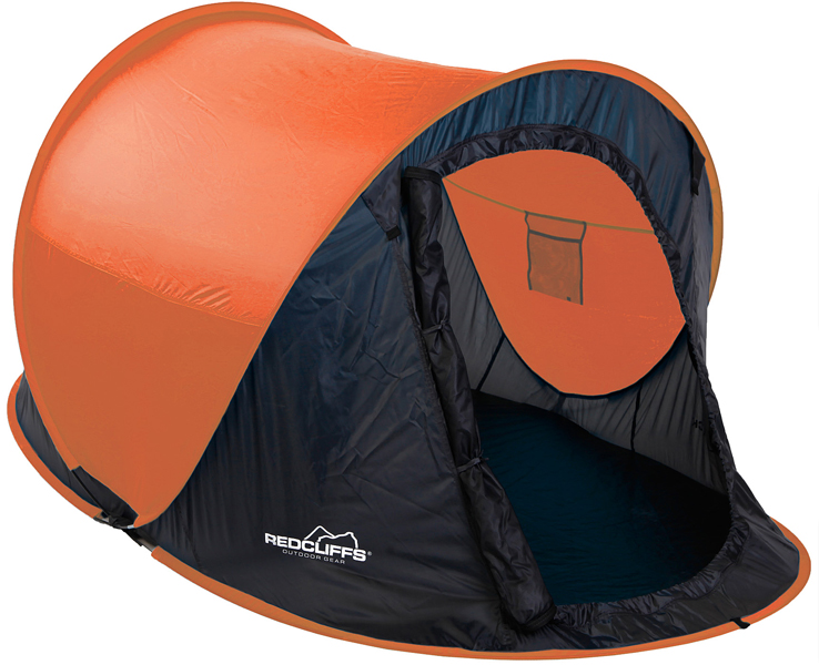 Doebie - 2 persoons Pop-Up tent oranje ideaal voor festivals