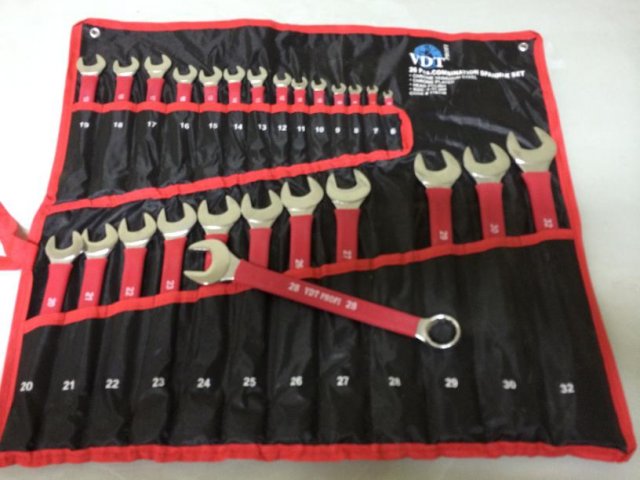 Doebie - 26 delig ring-steeksleutelset chroom vanadium Doebie - 26 delig ring-steeksleutelset chroom vanadium