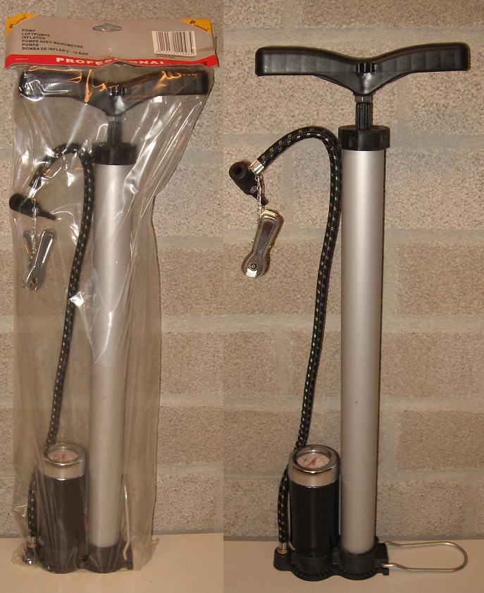 Doebie - Aluminium fietspomp met meter voor fiets en auto Doebie - Aluminium fietspomp met meter voor fiets en auto