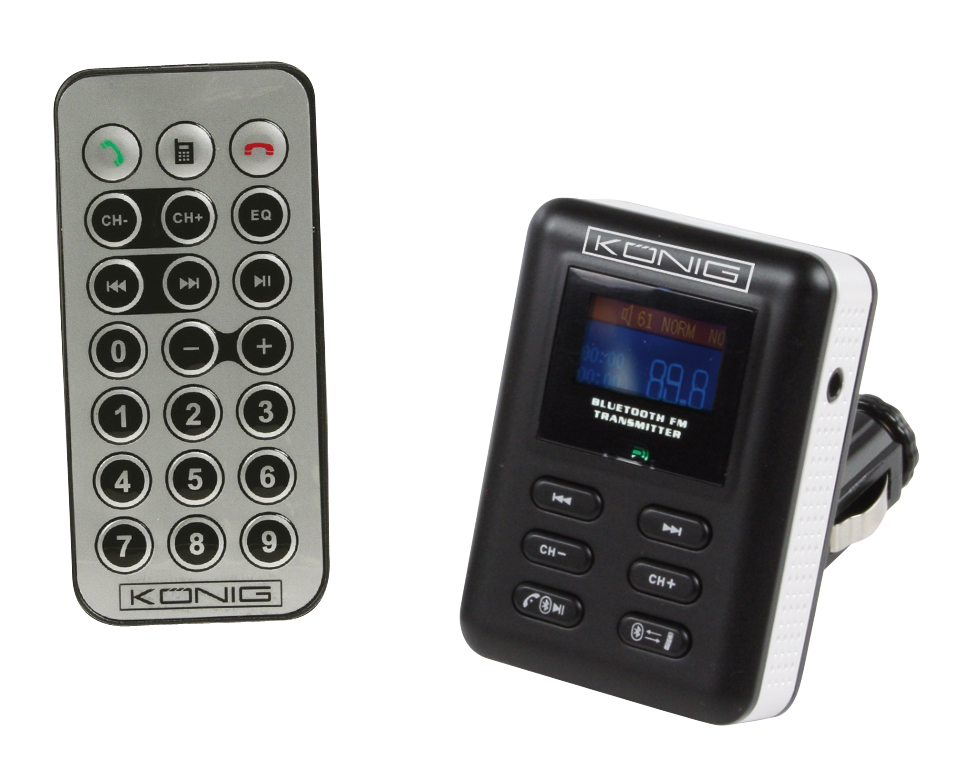 Doebie - Auto MP3 fm zender met LCD display, kaartslot en afstandsbedieni Doebie - Auto MP3 fm zender met LCD display, kaartslot en afstandsbedieni