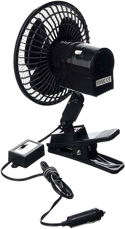 Doebie - Auto-ventilator 12V met klem en automatisch zwenken