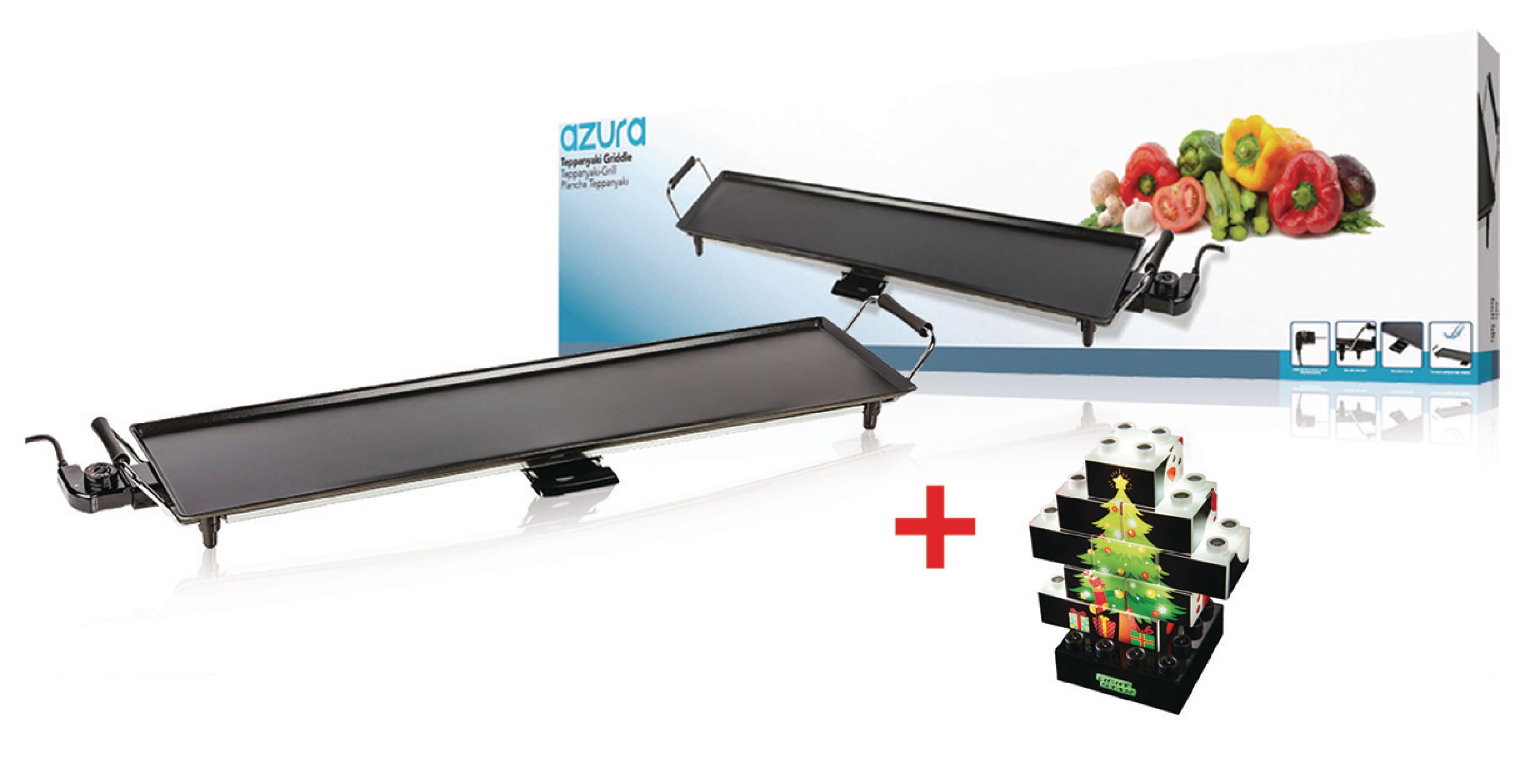Doebie - Bakplaat teppanyaki 90 cm + Light Stax X-mas Puzzle Doebie - Bakplaat teppanyaki 90 cm + Light Stax X-mas Puzzle