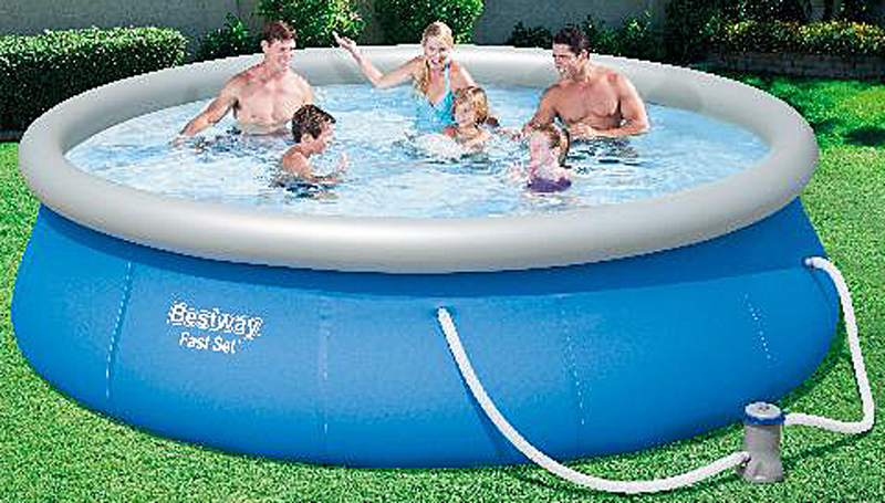 Doebie - Bestway Familiebad fastset met pomp 396x84cm Doebie - Bestway Familiebad fastset met pomp 396x84cm