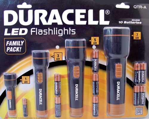 Doebie - Duracell LED zaklampen (set van 4) met batterijen Doebie - Duracell LED zaklampen (set van 4) met batterijen