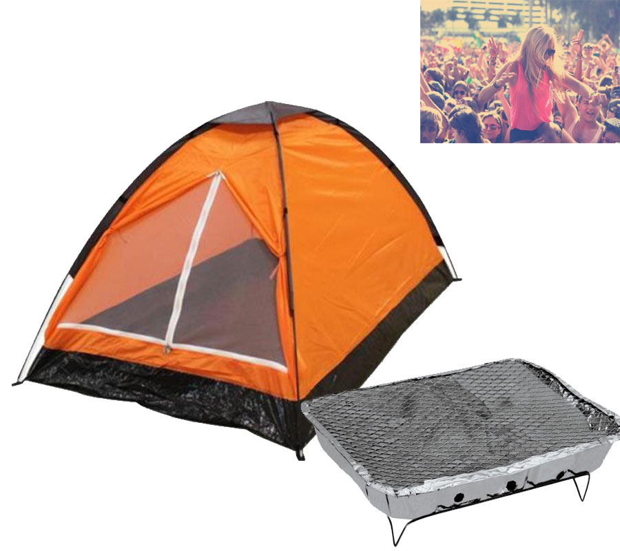 Doebie - Festivalaanbieding: tweepersoons tent + 3 bbq's