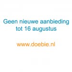Doebie - Geen nieuwe aanbieding tot 16 augustus