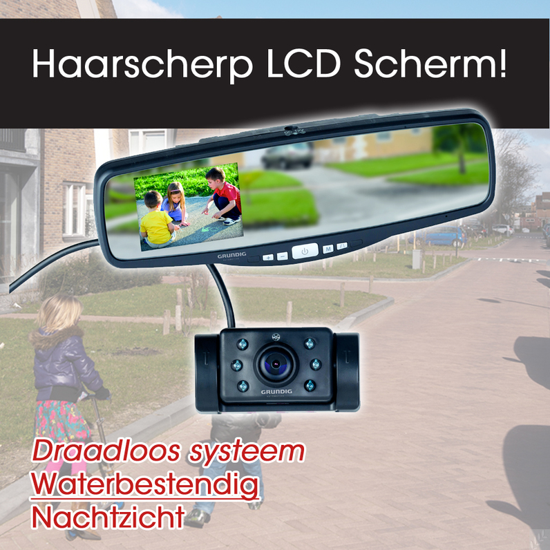 Doebie - Grundig draadloos achteruitrij camera set Doebie - Grundig draadloos achteruitrij camera set