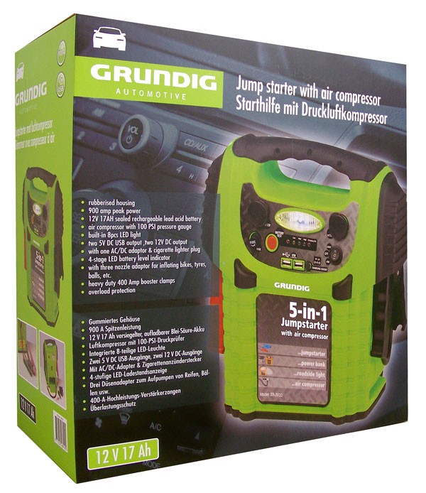 Doebie - Grundig Jumpstarter met luchtcompressor