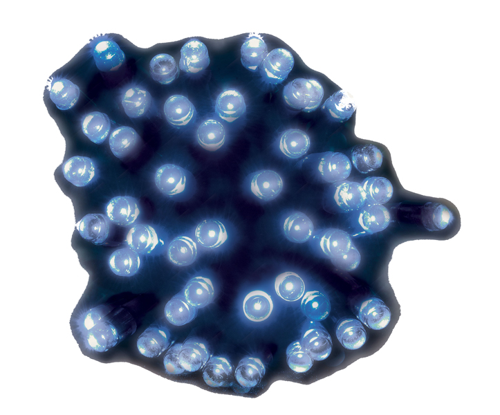 Doebie - Grundig Solar snoerverlichting 50 LED's blauw Doebie - Grundig Solar snoerverlichting 50 LED's blauw