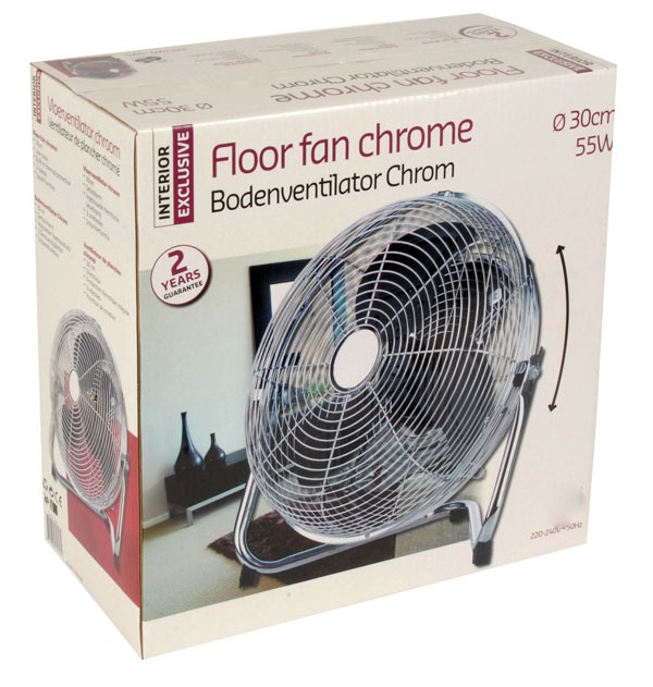 Doebie - Interior Exclusive Vloerventilator (chroom)