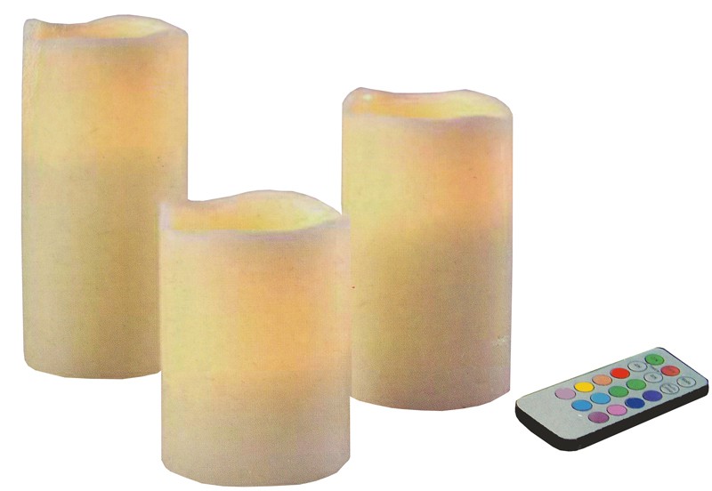 Doebie - LED Kaarsen "Colour Changing" met afstandsbediening (set 3 st) Doebie - LED Kaarsen "Colour Changing" met afstandsbediening (set 3 st)