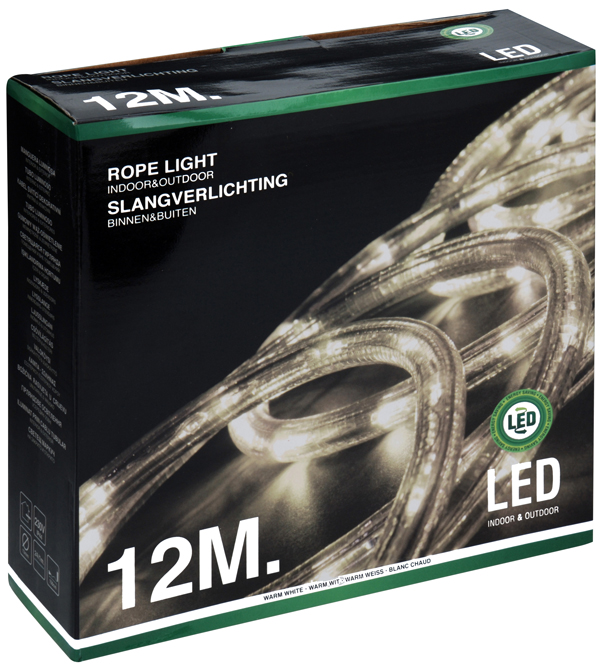 Doebie - LED lichtslang 12 meter warm wit