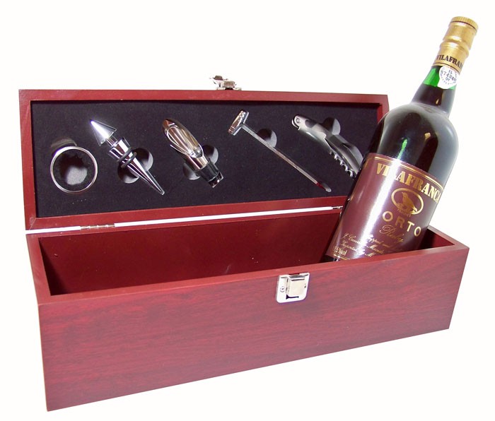 Doebie - Mahonie houten wijn giftbox