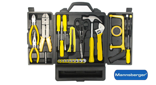 Doebie - Mannsberger Gereedschapskoffer set geel Compleet Doebie - Mannsberger Gereedschapskoffer set geel Compleet