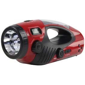 Doebie - Multifunctionele dynamo LED-zaklamp/radio/klok + gratis verzending Doebie - Multifunctionele dynamo LED-zaklamp/radio/klok + gratis verzending