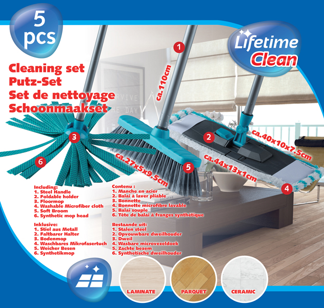 Doebie - Praktische schoonmaakset 5 delig Doebie - Praktische schoonmaakset 5 delig