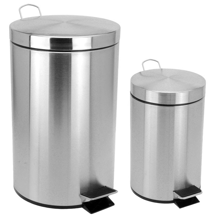 Doebie - Schitterende RVS pedaalemmerset van 12 en 3 liter Doebie - Schitterende RVS pedaalemmerset van 12 en 3 liter