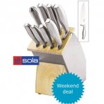 Doebie - Weekend deal: Sola 9-delig messenblok RVS Doebie - Weekend deal: Sola 9-delig messenblok RVS