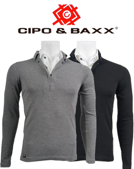 Elke dag iets leuks - Longsleeve Met Dubbele Kraag Van Cipo & Baxx Elke dag iets leuks - Longsleeve Met Dubbele Kraag Van Cipo & Baxx