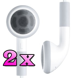 Gadgetknaller - 2x Oordopjes voor iPad, iPod of iPhone Gadgetknaller - 2x Oordopjes voor iPad, iPod of iPhone