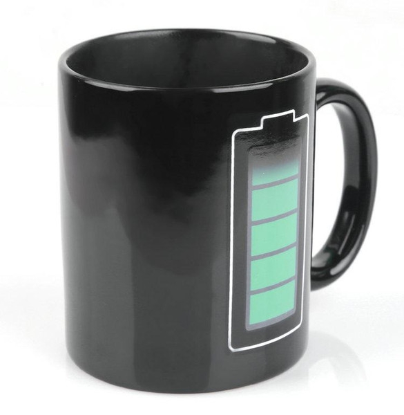 Gadgetknaller - Batterij Mok - Warmtegevoelig Gadgetknaller - Batterij Mok - Warmtegevoelig