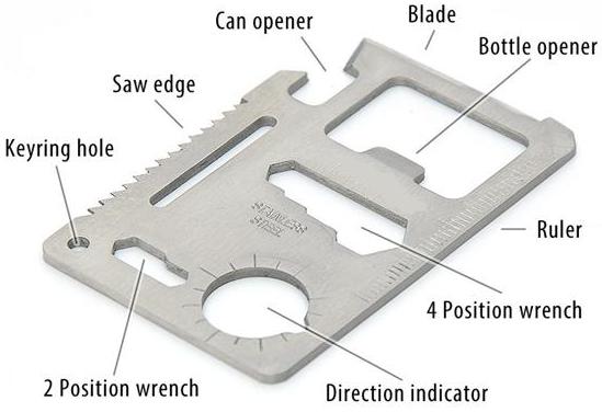 Gadgetknaller - Creditcard Multitool