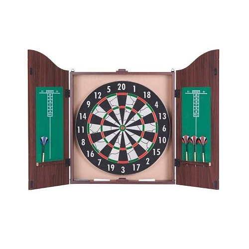 Gadgetknaller - Dartkabinet Hout Kingshead Flocked