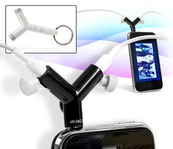 Gadgetknaller - Hi-Jack koptelefoon splitter Gadgetknaller - Hi-Jack koptelefoon splitter