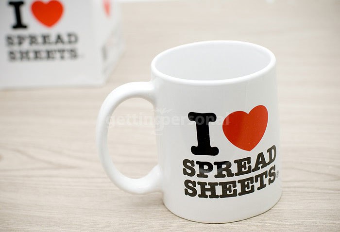 Gadgetknaller - I love spreadsheets mok Gadgetknaller - I love spreadsheets mok