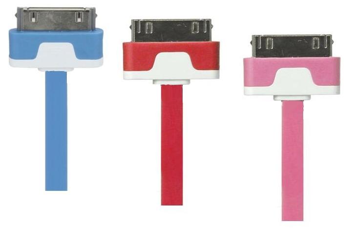 Gadgetknaller - Iphone 4/4S En Ipad 2/3 Flat Kabel 1 Meter Gadgetknaller - Iphone 4/4S En Ipad 2/3 Flat Kabel 1 Meter