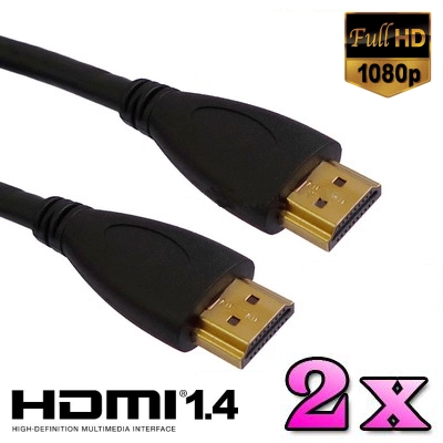 Gadgetknaller - Set van 2x HDMI 1.4 kabels Gadgetknaller - Set van 2x HDMI 1.4 kabels