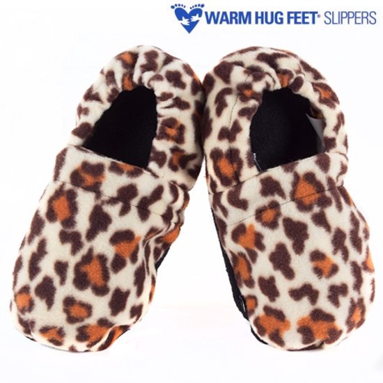 Gadgetknaller - Warm Hug Feet Magnetron Slippers Luipaard
