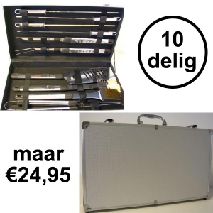 Gave Aktie - 10 Delige Bbq Set
