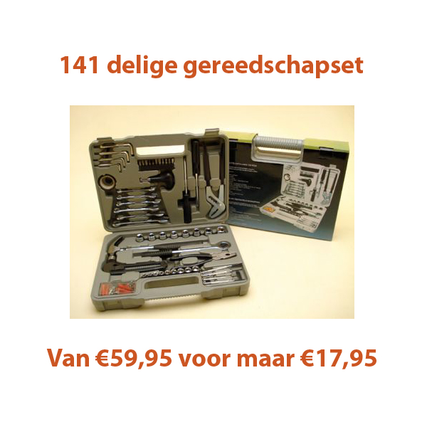 Gave Aktie - 141 Delige Gereedschapset Gave Aktie - 141 Delige Gereedschapset