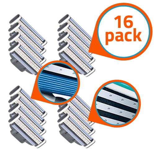 Gave Aktie - 16 pack mesjes voor Gilette Mach 3 Gave Aktie - 16 pack mesjes voor Gilette Mach 3