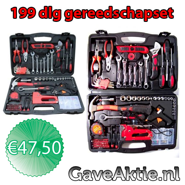 Gave Aktie - 199 Delig Gereedschapset Gave Aktie - 199 Delig Gereedschapset