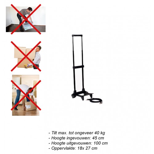 Gave Aktie - 2 handige opvouwbare trolleys Gave Aktie - 2 handige opvouwbare trolleys