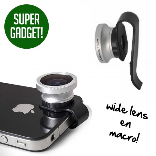 Gave Aktie - 2 in 1 camera lens voor alle apparaten Gave Aktie - 2 in 1 camera lens voor alle apparaten
