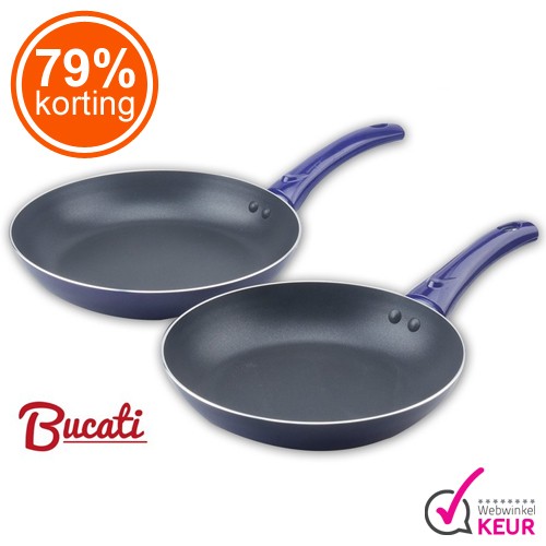 Gave Aktie - 2 Non Stick Koekenpannen Bucati Gave Aktie - 2 Non Stick Koekenpannen Bucati