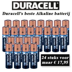 Gave Aktie - 24 Stuks Duracell Ultra M3 Aa Batterij