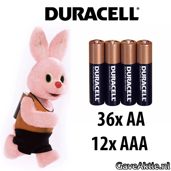 Gave Aktie - 36X Aa En 12X Aaa Duracell Plus Batterijen