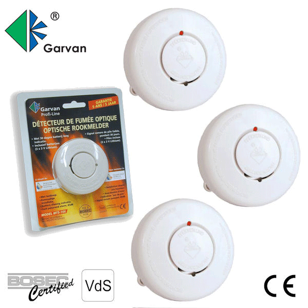 Gave Aktie - 3X Garvan Optische Rookmelder