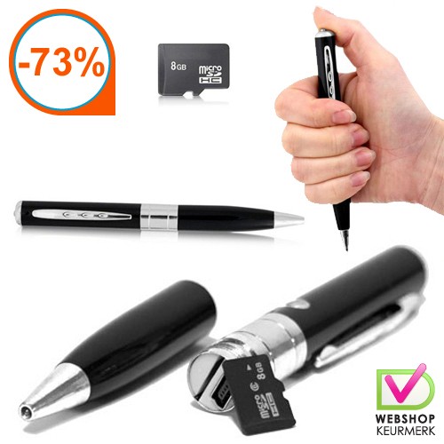 Gave Aktie - Camera Pen + 8 GB SD Kaart Gave Aktie - Camera Pen + 8 GB SD Kaart