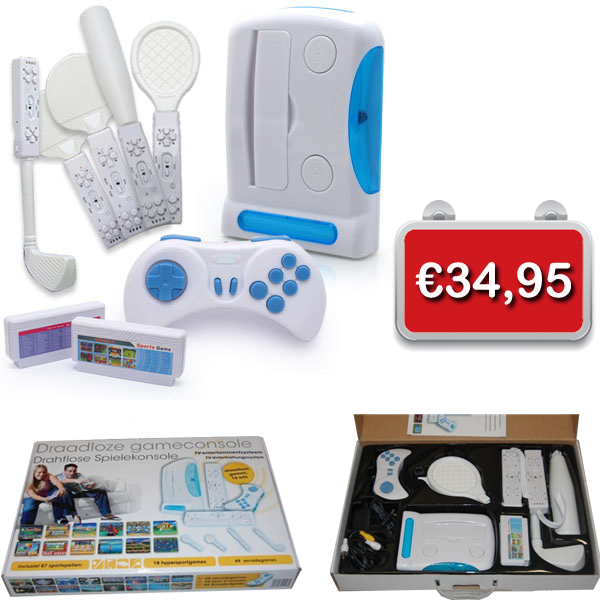 Gave Aktie - Draadloze Gameconsole Met 87 Spellen Gave Aktie - Draadloze Gameconsole Met 87 Spellen