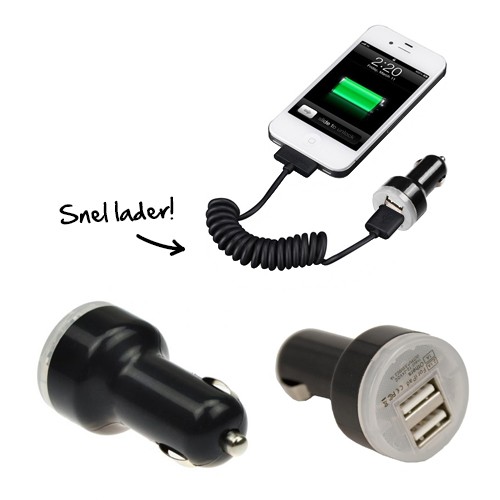 Gave Aktie - DUAL USB Autolader Gave Aktie - DUAL USB Autolader