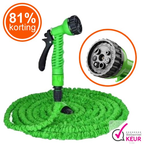 Gave Aktie - Flexibele Tuinslang met Sproeier Gave Aktie - Flexibele Tuinslang met Sproeier
