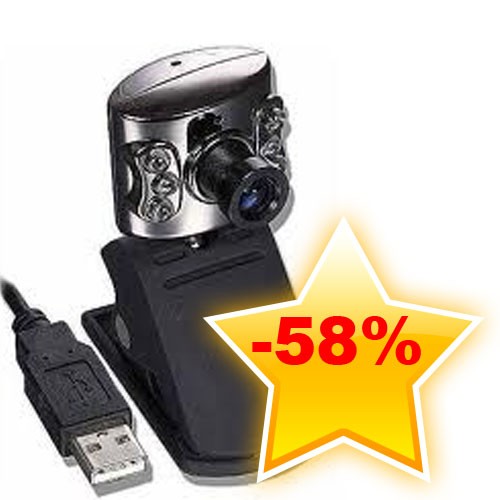 Gave Aktie - Gembird WebCam 350K Pixels met Microfoon Gave Aktie - Gembird WebCam 350K Pixels met Microfoon